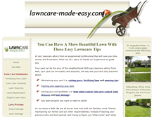 Tablet Screenshot of lawncare-made-easy.com